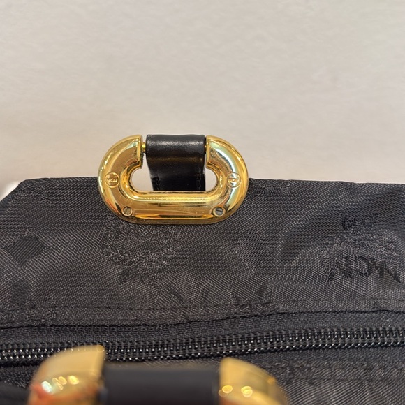 Authentic MCM Vintage Black Visetos Nylon Handle Tote Bag Made in Germany - Picture 10 of 17